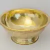 Antique brass bowl vessel sink with engraved patterns for bathroom vanity