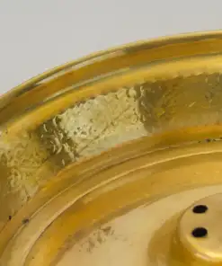 Antique brass bowl vessel sink with engraved patterns for bathroom vanity