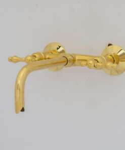 Handcrafted antique brass wall mount faucet for vintage and modern bathrooms