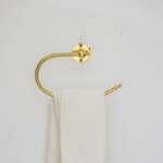 Handcrafted solid brass towel holder for vintage and modern bathrooms