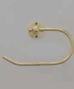 Handcrafted solid brass towel holder for vintage and modern bathrooms