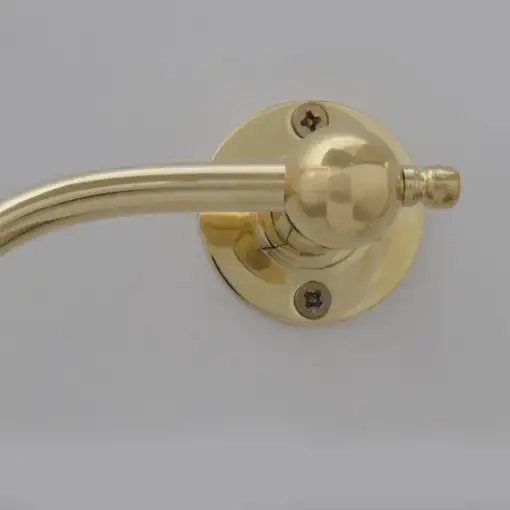 Handcrafted solid brass towel holder for vintage and modern bathrooms