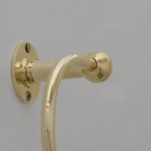 Handcrafted solid brass towel holder for vintage and modern bathrooms