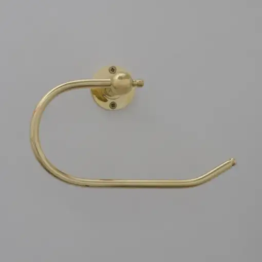 Handcrafted solid brass towel holder for vintage and modern bathrooms