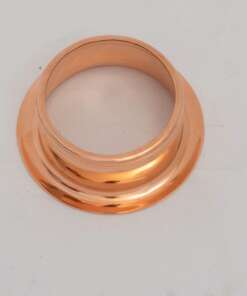 Unlacquered solid copper garbage disposal flange for farmhouse kitchen sinks