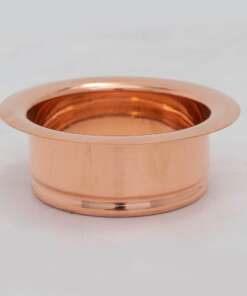 Unlacquered solid copper garbage disposal flange for farmhouse kitchen sinks