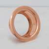 Unlacquered solid copper garbage disposal flange for farmhouse kitchen sinks