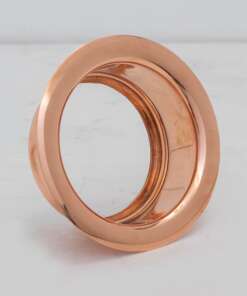 Unlacquered solid copper garbage disposal flange for farmhouse kitchen sinks