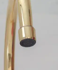 Vintage patina brass bridge kitchen faucet with curved legs and cross handles