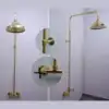Antique brass shower fixtures with vintage brass shower system