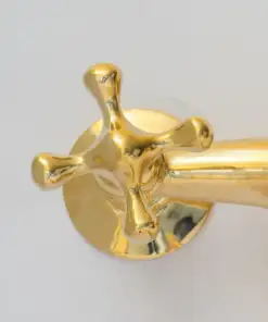 Antique brass kitchen faucet with wall-mount design