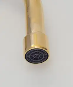 Antique brass kitchen faucet with wall-mount design