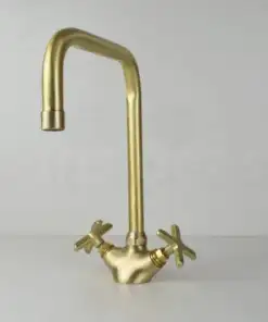 Single hole antique brass bathroom faucet with vintage design