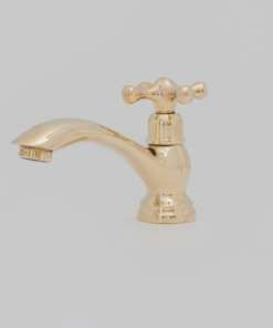 Single hole brass bathroom faucet with antique finish