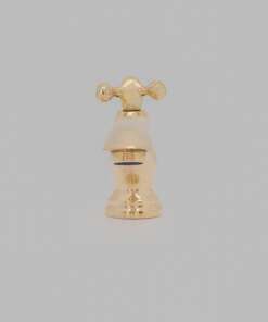 Single hole brass bathroom faucet with antique finish
