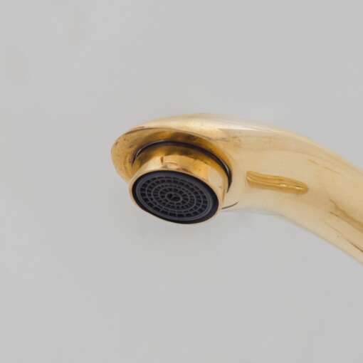 Single hole brass bathroom faucet with antique finish