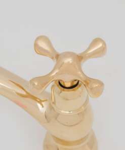 Single hole brass bathroom faucet with antique finish