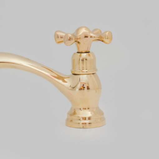 Single hole brass bathroom faucet with antique finish