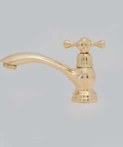 Single hole brass bathroom faucet with antique finish
