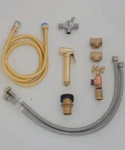 Solid brass kitchen hand sprayer with unlacquered finish